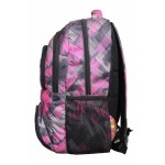 Aqsa ASB47 Designer School Bag (Grey Pink Print)